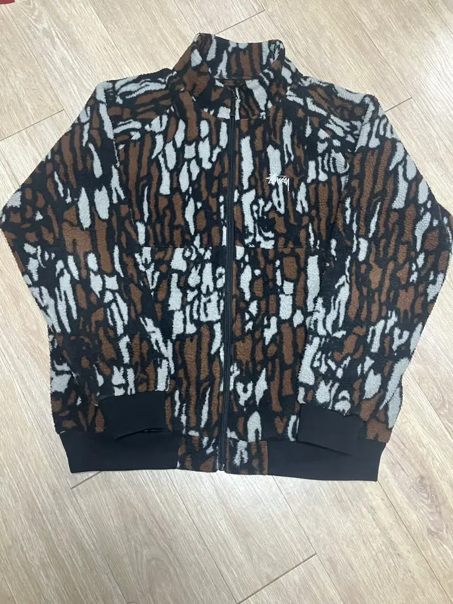 스투시 stussy 트리바크 플리스 자켓 XL bark tree